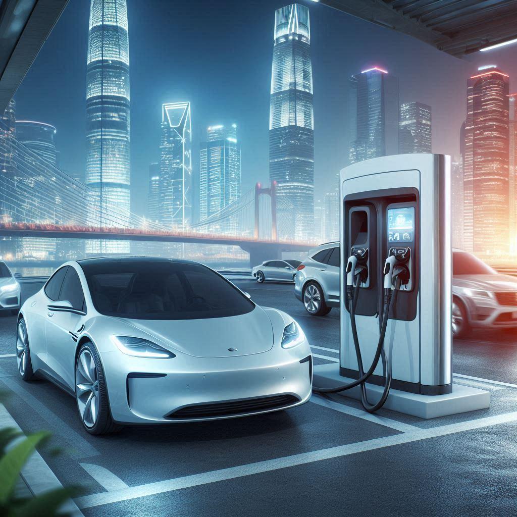 Electric vehicle charging stations commercial image